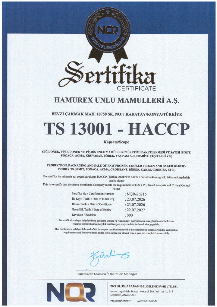 TS 13001 / HACCP